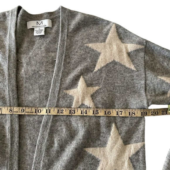 MAGASCHONI CASHMERE STAR LONG OPEN FRONT CARDIGAN SIZE SMALL - Picture 11 of 14